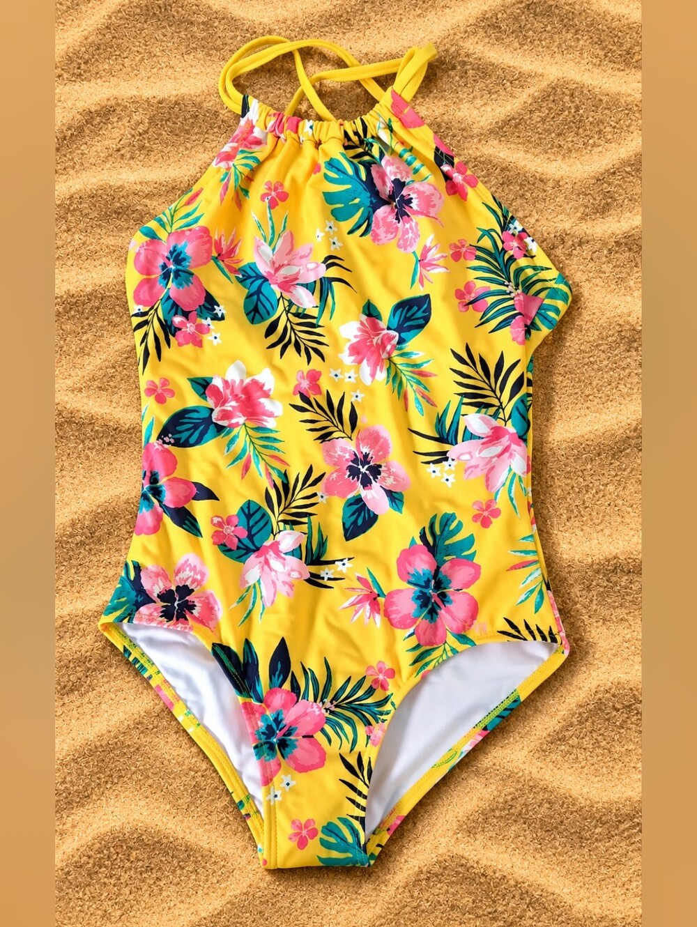 Kanu Surf Girls Size 14 Brooke Tropical Floral One Piece Swimsuit NWT